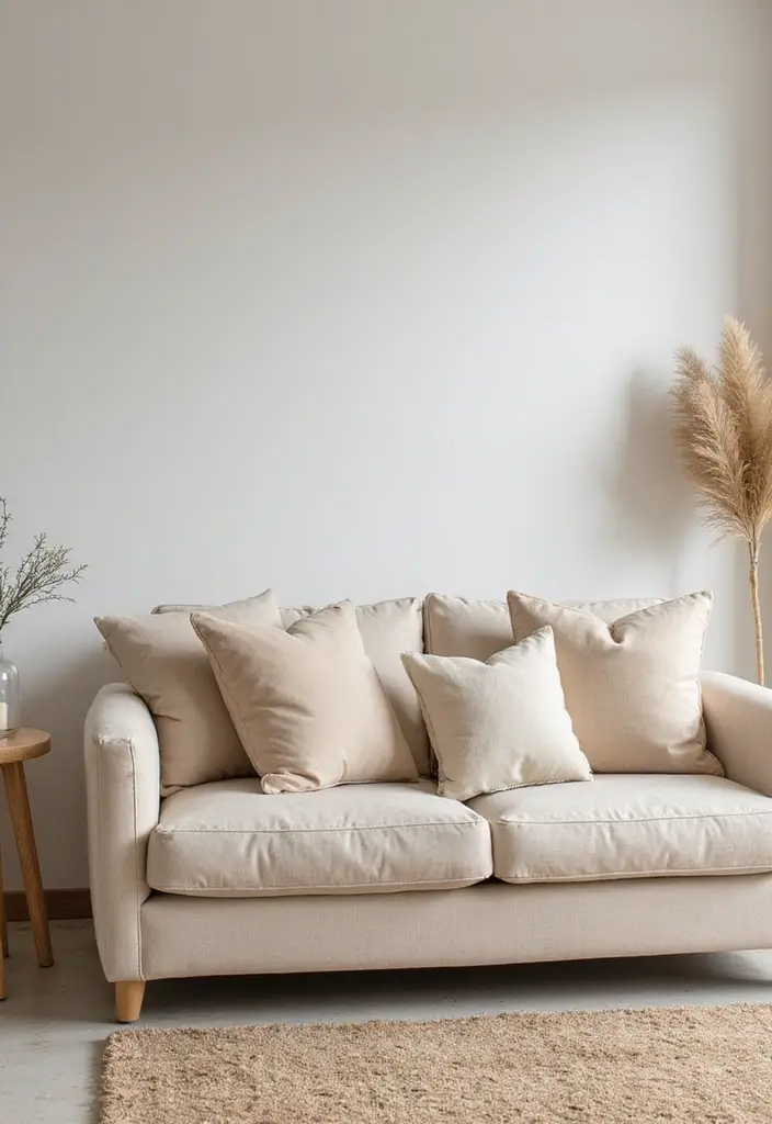 25 Beige Sofa with Pillows Ideas That Feel Effortlessly Chic 2 25 Beige Sofa with Pillows Ideas That Feel Effortlessly Chic - 2. Monochromatic Magic