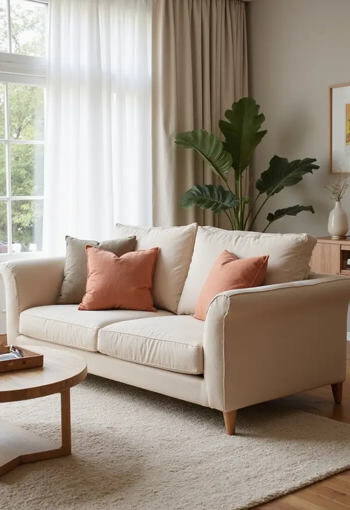 25 Beige Sofa with Pillows Ideas That Feel Effortlessly Chic 25 25 Beige Sofa with Pillows Ideas That Feel Effortlessly Chic - 25. Split Colors