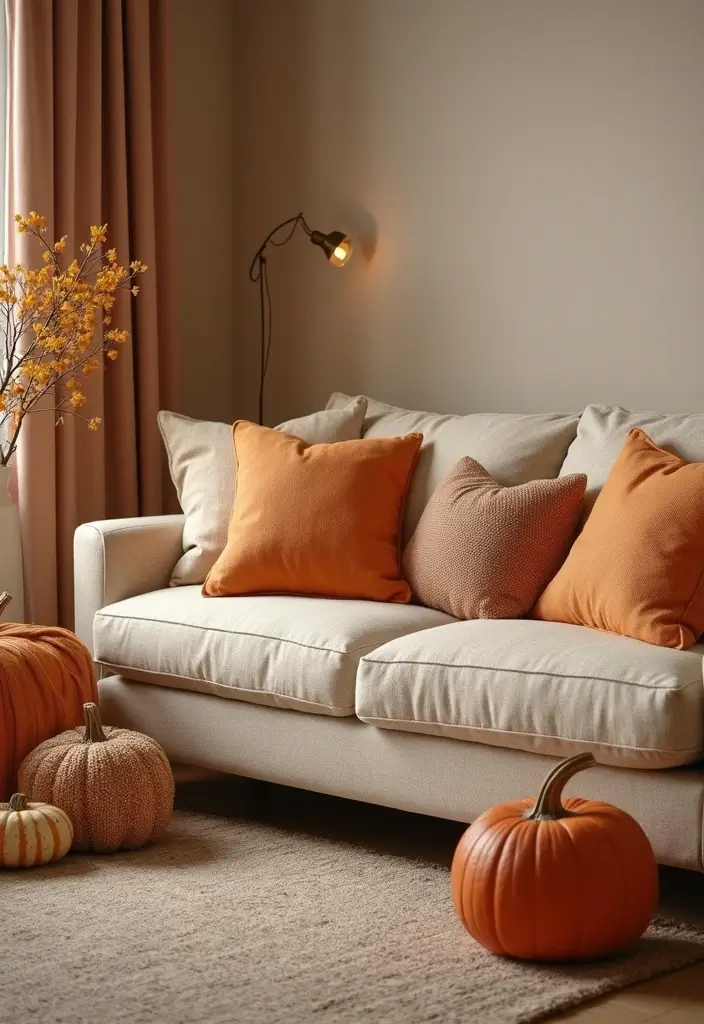 25 Beige Sofa with Pillows Ideas That Feel Effortlessly Chic 4 25 Beige Sofa with Pillows Ideas That Feel Effortlessly Chic - 4. Seasonal Swaps