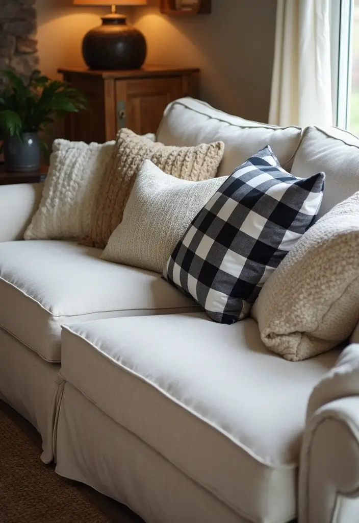 25 Checkered Pillow Ideas for Cozy Living Rooms 1 25 Checkered Pillow Ideas for Cozy Living Rooms - 1. Classic Black and White Checkered Pillows