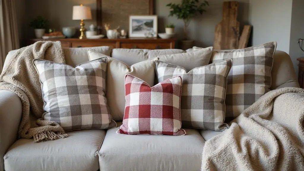 25 Checkered Pillow Ideas for Cozy Living Rooms