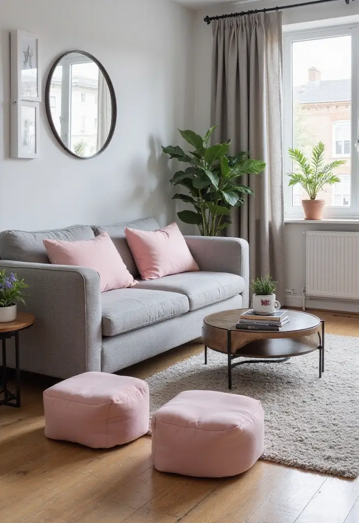 25 Grey Couch with Pink Pillows That Look Soft and Elegant 17 25 Grey Couch with Pink Pillows That Look Soft and Elegant - 17. Elegant Footwear for Couches