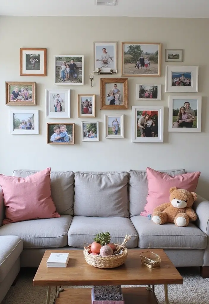 25 Grey Couch with Pink Pillows That Look Soft and Elegant 24 25 Grey Couch with Pink Pillows That Look Soft and Elegant - 24. Personal Touches