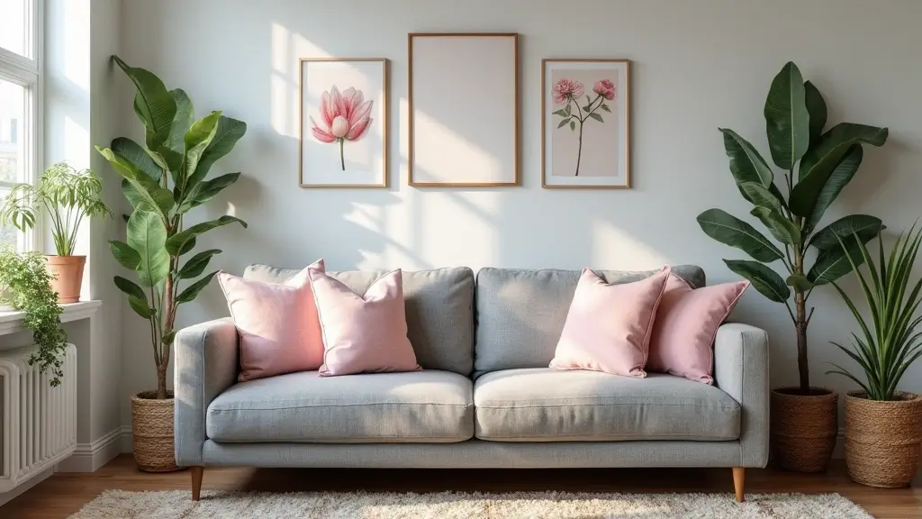 25 Grey Couch with Pink Pillows That Look Soft and Elegant