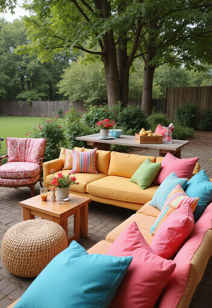 25 Outdoor Pillow Color Schemes That Refresh Your Patio Instantly 15 25 Outdoor Pillow Color Schemes That Refresh Your Patio Instantly - 15. Colorful Stripes