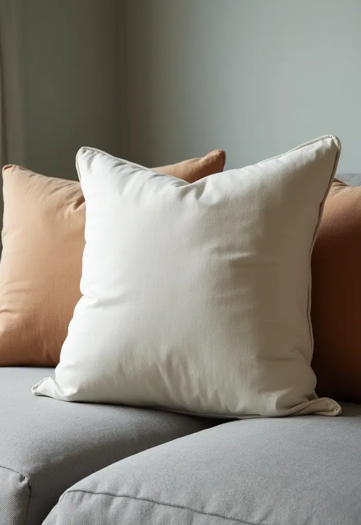 25 Perfect Pillows for a Grey Sofa to Match Any Interior - 1. Cozy Organic Cotton Pillows