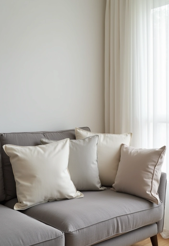 25 Perfect Pillows for a Grey Sofa to Match Any Interior - 10. Minimalist Canvas Pillows