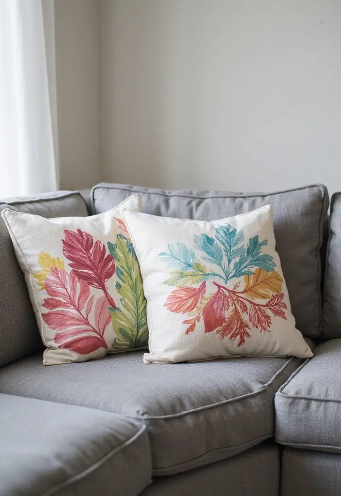 25 Perfect Pillows for a Grey Sofa to Match Any Interior - 18. Sustainable Canvas Print Pillows