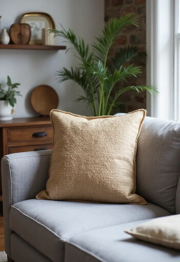 25 Perfect Pillows for a Grey Sofa to Match Any Interior - 2. Handwoven Jute Pillows