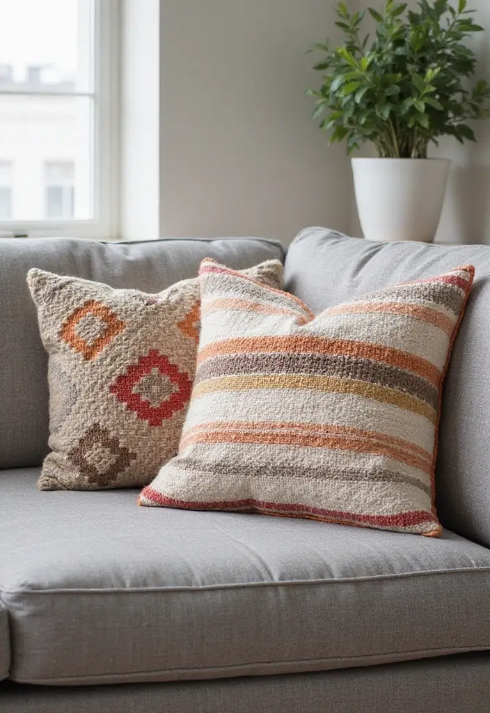 25 Perfect Pillows for a Grey Sofa to Match Any Interior - 7. Fair Trade Macrame Cushions
