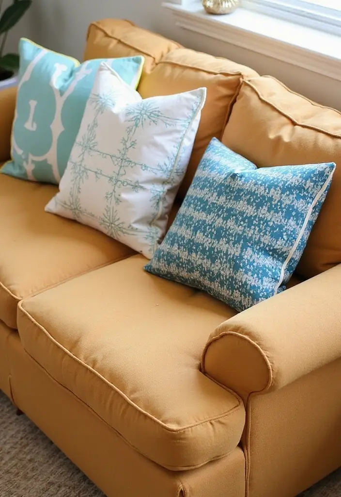25 Tan Couch Pillow Ideas That Feel Neutral and Inviting 10 25 Tan Couch Pillow Ideas That Feel Neutral and Inviting - 10. Reversible Pillows