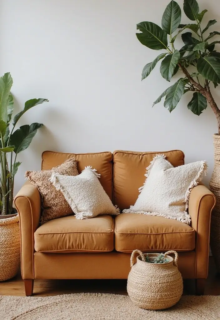 25 Tan Couch Pillow Ideas That Feel Neutral and Inviting 2 25 Tan Couch Pillow Ideas That Feel Neutral and Inviting - 2. Bohemian Fringe Pillows