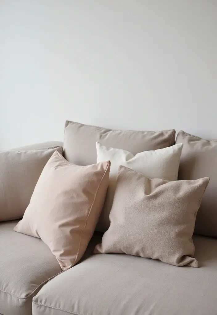 25 Throw Pillows for a Taupe Couch That Look Effortlessly Elegant 12 25 Throw Pillows for a Taupe Couch That Look Effortlessly Elegant - 12. Minimalist Approach