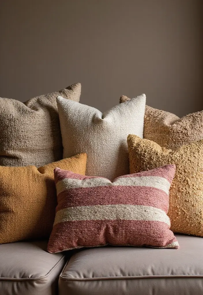25 Throw Pillows for a Taupe Couch That Look Effortlessly Elegant 17 25 Throw Pillows for a Taupe Couch That Look Effortlessly Elegant - 17. Exotic Textures