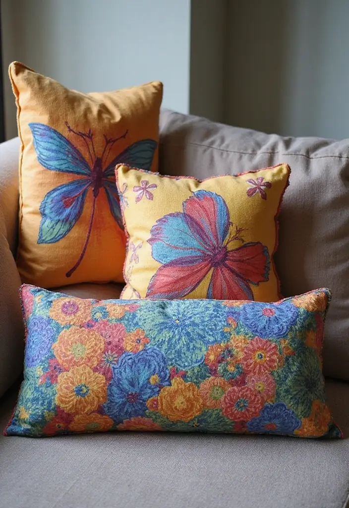 25 Throw Pillows for a Taupe Couch That Look Effortlessly Elegant 8 25 Throw Pillows for a Taupe Couch That Look Effortlessly Elegant - 8. Artistic Prints