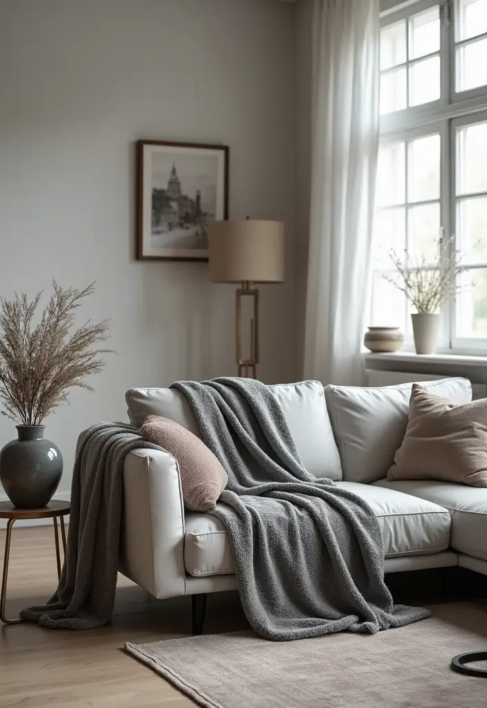 25 Throws on Sofas That Instantly Elevate Any Living Room 12 25 Throws on Sofas That Instantly Elevate Any Living Room - 12. Monochrome Magic