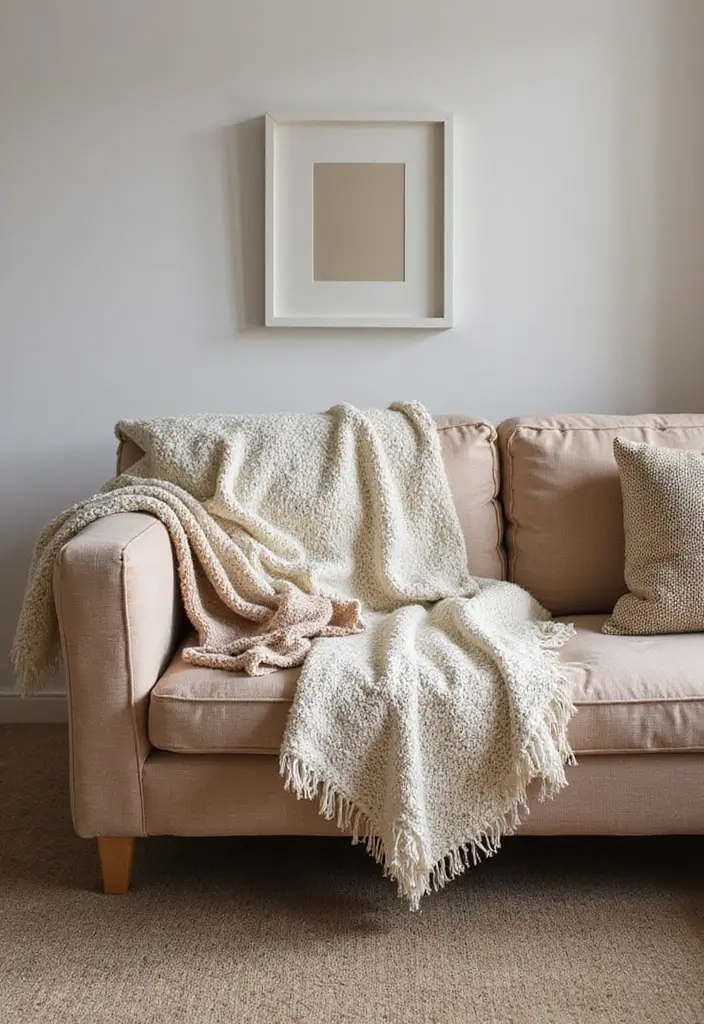 25 Throws on Sofas That Instantly Elevate Any Living Room 13 25 Throws on Sofas That Instantly Elevate Any Living Room - 13. Textured Throws for Interest