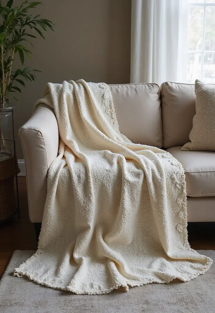 25 Throws on Sofas That Instantly Elevate Any Living Room 21 25 Throws on Sofas That Instantly Elevate Any Living Room - 21. Elegant Embroidered Throws