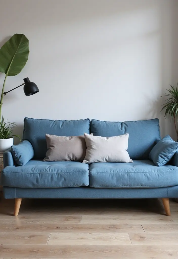26 Blue Couch with Pillows Color Mixes You’ll Want to Copy 10 26 Blue Couch with Pillows Color Mixes You’ll Want to Copy - 10. Modern Minimalism: Clean Lines and Subtle Colors
