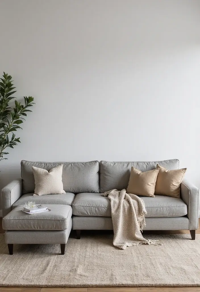 26 Grey Couch with Beige Pillows That Feel Perfectly Balanced 14 26 Grey Couch with Beige Pillows That Feel Perfectly Balanced - 14. Monochromatic Accents