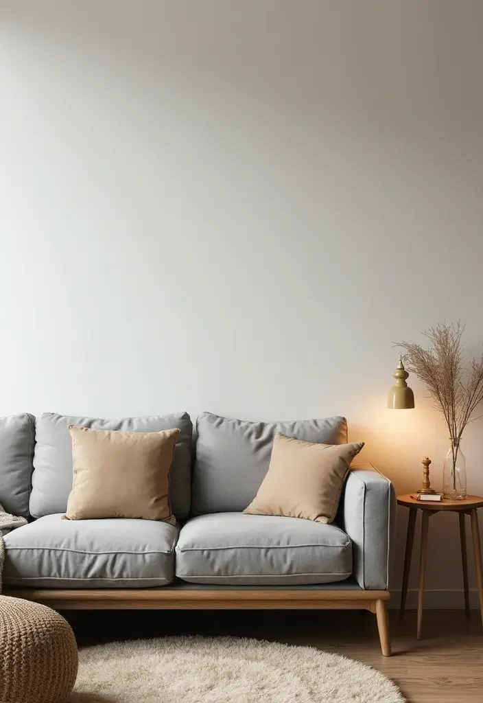 26 Grey Couch with Beige Pillows That Feel Perfectly Balanced 21 26 Grey Couch with Beige Pillows That Feel Perfectly Balanced - 21. Vintage Accents for Character
