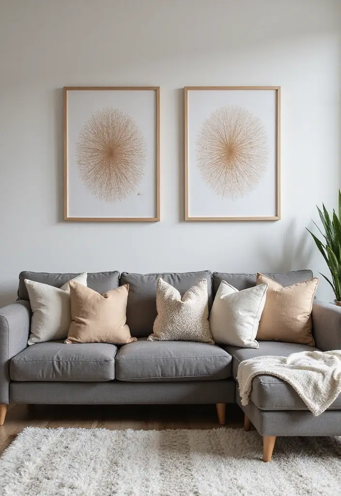 26 Grey Couch with Beige Pillows That Feel Perfectly Balanced 3 26 Grey Couch with Beige Pillows That Feel Perfectly Balanced - 3. Playing with Shades of Beige