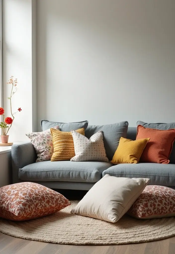26 Grey Sofa with Pillows Ideas: Neutral Yet Never Boring 19 26 Grey Sofa with Pillows Ideas: Neutral Yet Never Boring - 19. Family-Friendly Fun