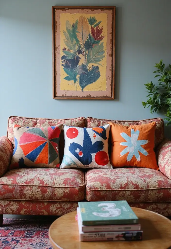 26 Sims 4 CC Couch Pillows to Elevate Your Virtual Home Design 12 26 Sims 4 CC Couch Pillows to Elevate Your Virtual Home Design - 12. Artistic Print Pillows