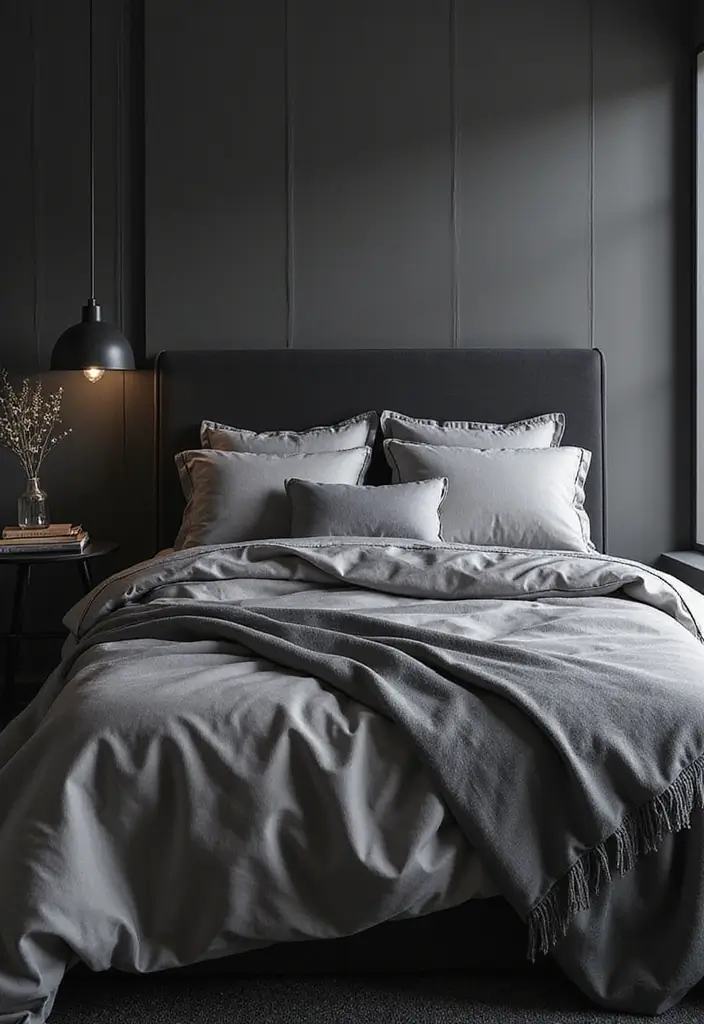 26 Throw Blanket and Pillow Ideas for Beds You’ll Love 18 26 Throw Blanket and Pillow Ideas for Beds You’ll Love - 18. Monochrome Perfection
