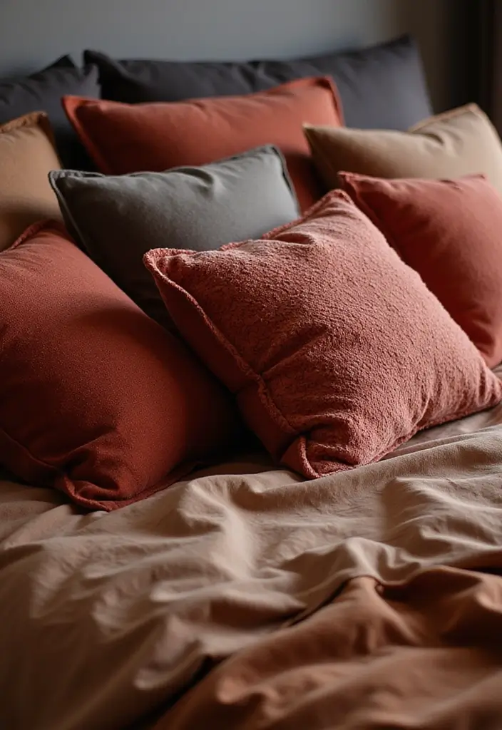26 Throw Blanket and Pillow Ideas for Beds You’ll Love 2 26 Throw Blanket and Pillow Ideas for Beds You’ll Love - 2. Textured Velvet Pillows