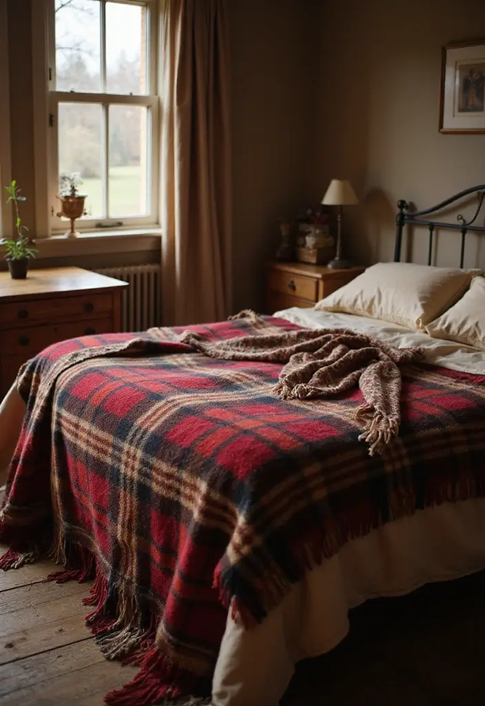 26 Throw Blanket and Pillow Ideas for Beds You’ll Love 20 26 Throw Blanket and Pillow Ideas for Beds You’ll Love - 20. Classic Tartan Patterns