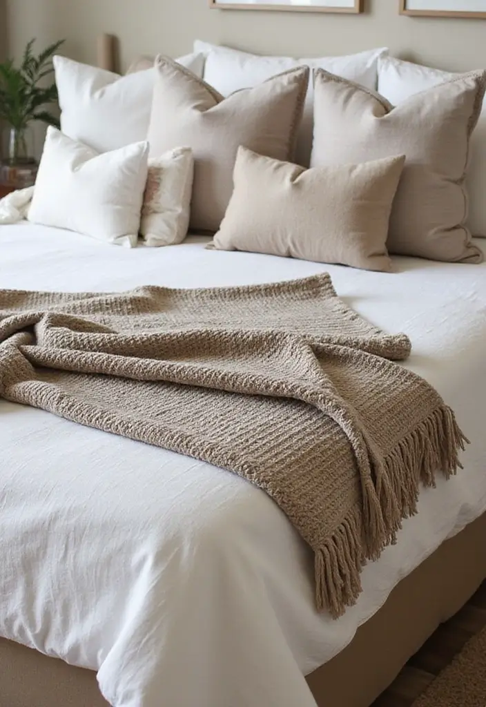 26 Throw Blanket and Pillow Ideas for Beds You’ll Love 21 26 Throw Blanket and Pillow Ideas for Beds You’ll Love - 21. Creative Throw Arrangements