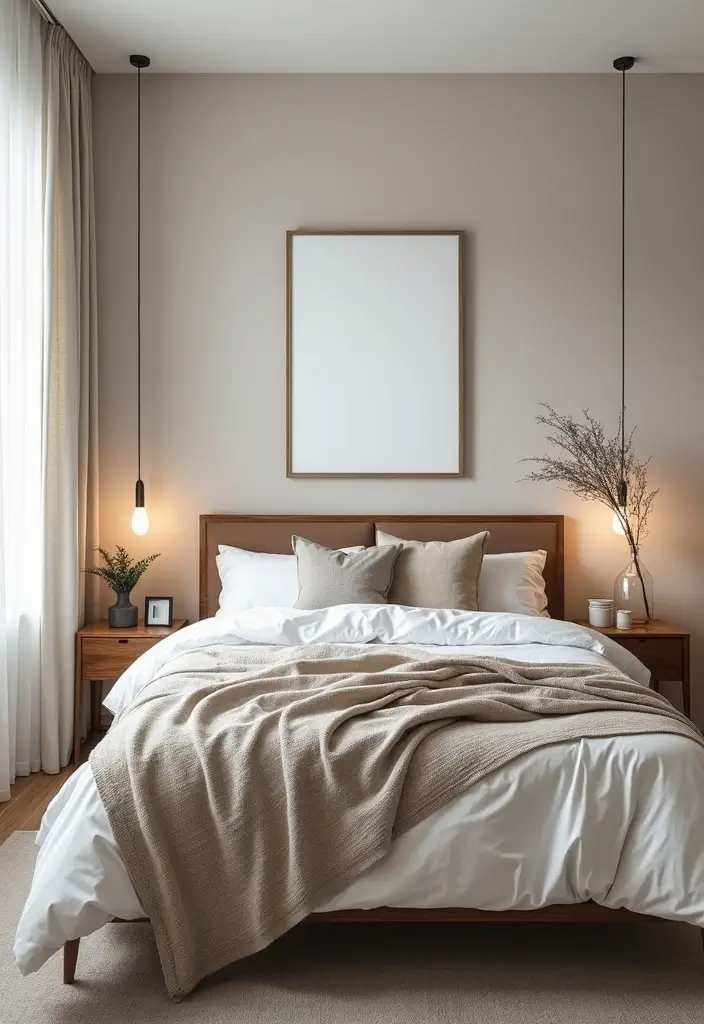 26 Throw Blanket and Pillow Ideas for Beds You’ll Love 6 26 Throw Blanket and Pillow Ideas for Beds You’ll Love - 6. Minimalist Geometric Patterns