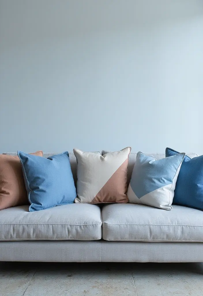 27 Blue Sofa Pillow Ideas That Bring Coastal Calm Energy 20 27 Blue Sofa Pillow Ideas That Bring Coastal Calm Energy - 20. Coastal Colorblock Pillows