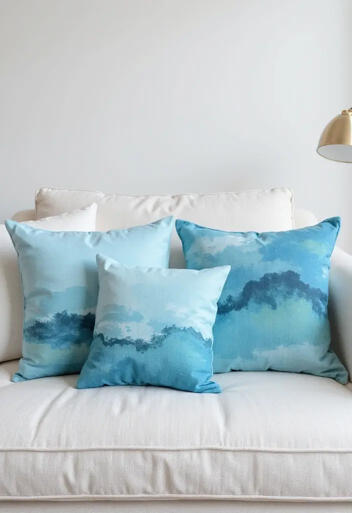 27 Blue Sofa Pillow Ideas That Bring Coastal Calm Energy 3 27 Blue Sofa Pillow Ideas That Bring Coastal Calm Energy - 3. Watercolor Dreamy Designs
