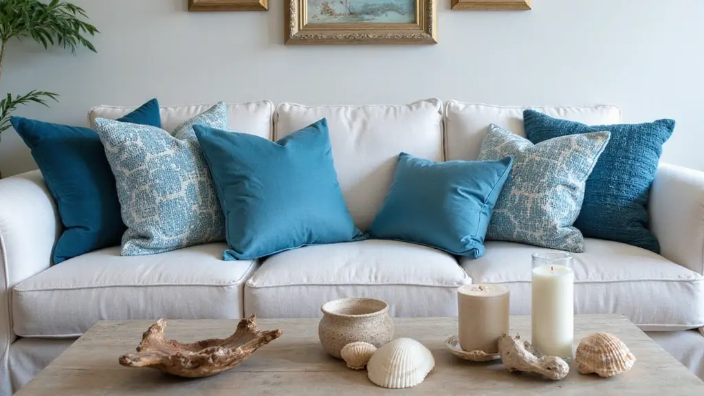 27 Blue Sofa Pillow Ideas That Bring Coastal Calm Energy