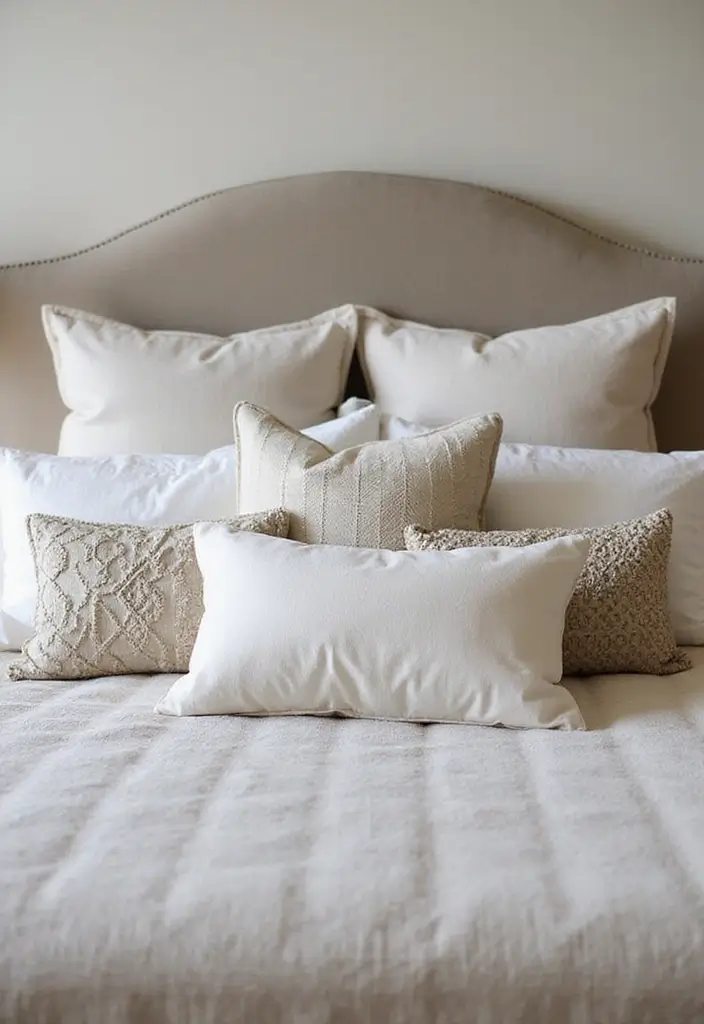 27 Decorative Pillows on Beds That Create a Luxe Look 10 27 Decorative Pillows on Beds That Create a Luxe Look - 10. Cozy Lumbar Pillows
