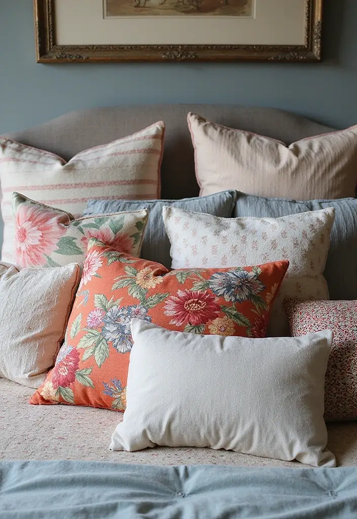 27 Decorative Pillows on Beds That Create a Luxe Look 3 27 Decorative Pillows on Beds That Create a Luxe Look - 3. Pattern Play