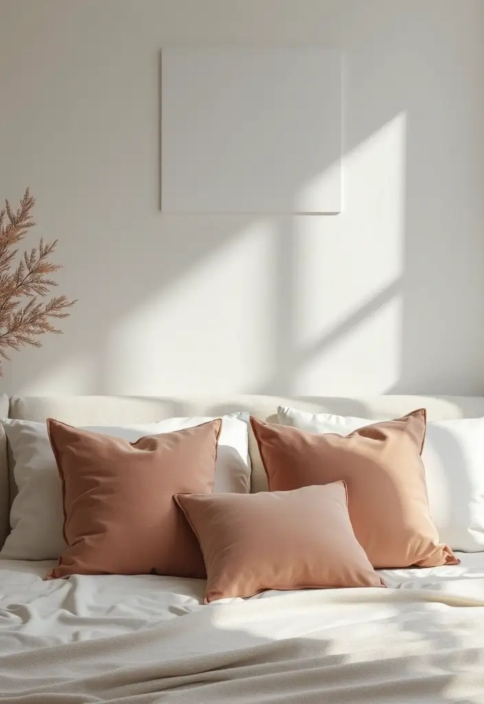 27 Decorative Pillows on Beds That Create a Luxe Look 7 27 Decorative Pillows on Beds That Create a Luxe Look - 7. Minimalist Chic