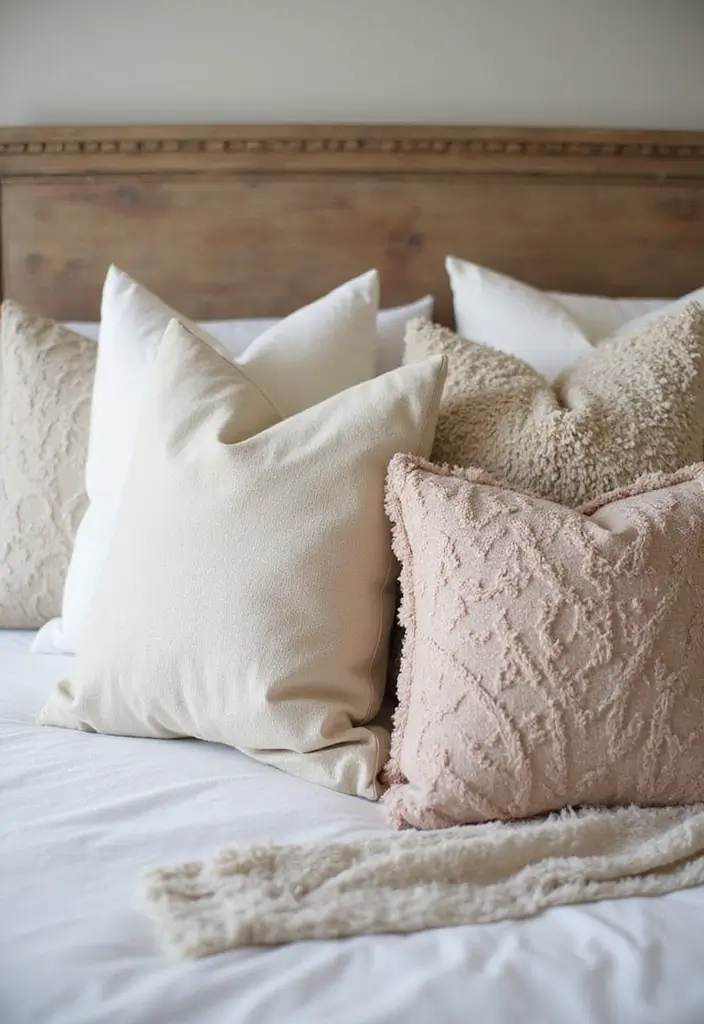 27 Decorative Pillows on Beds That Create a Luxe Look 8 27 Decorative Pillows on Beds That Create a Luxe Look - 8. Seasonal Switch