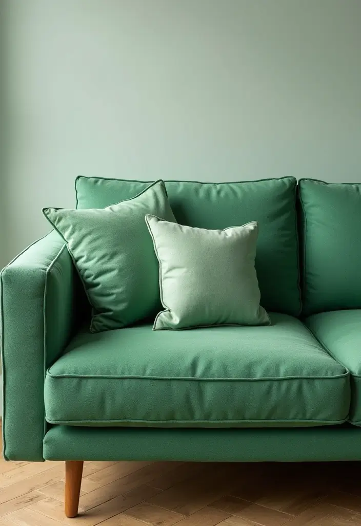 27 Pillows for a Green Couch That Balance Bold and Neutral Tones 24 27 Pillows for a Green Couch That Balance Bold and Neutral Tones - 24. Using Pillows for Functional Versatility