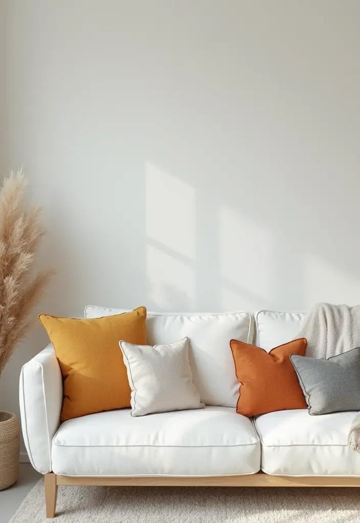 27 Pillows for a White Couch That Bring Warmth and Style 13 27 Pillows for a White Couch That Bring Warmth and Style - 13. Color Combinations