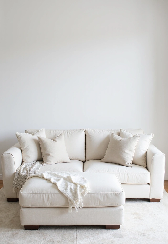 27 Pillows for a White Couch That Bring Warmth and Style 17 27 Pillows for a White Couch That Bring Warmth and Style - 17. Minimalist Approach