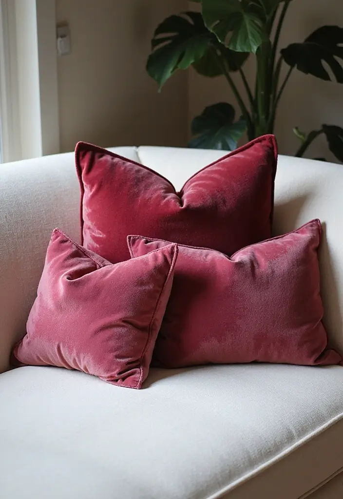 27 Pillows for a White Couch That Bring Warmth and Style 9 27 Pillows for a White Couch That Bring Warmth and Style - 9. Luxurious Velvet