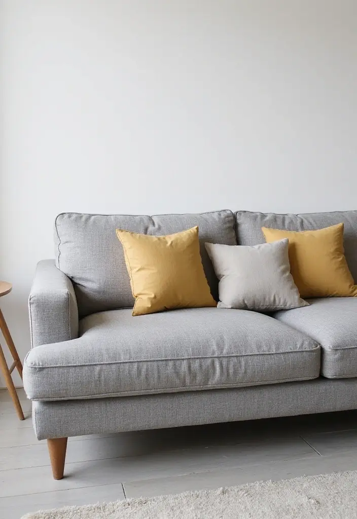 27 Pillows on Gray Couches That Always Look Stylish 23 27 Pillows on Gray Couches That Always Look Stylish - 23. Minimalist Style