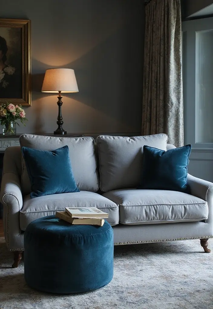 27 Pillows on Gray Couches That Always Look Stylish 6 27 Pillows on Gray Couches That Always Look Stylish - 6. Luxe Velvet Pillows