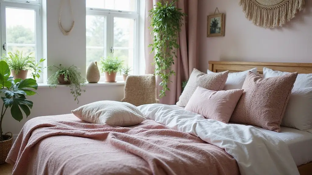 27 Pink Gray and White Bedroom Ideas with Decorative Pillows