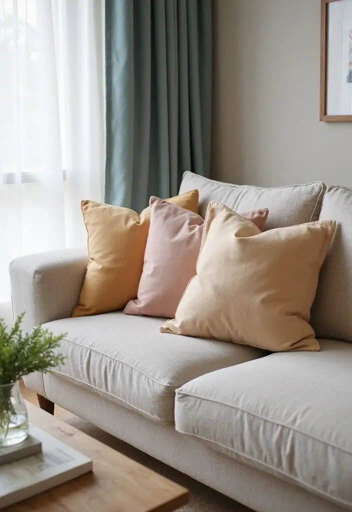27 Sofa Decorating Ideas with Pillows That Transform Your Space 10 27 Sofa Decorating Ideas with Pillows That Transform Your Space - 10. Mindful Color Schemes