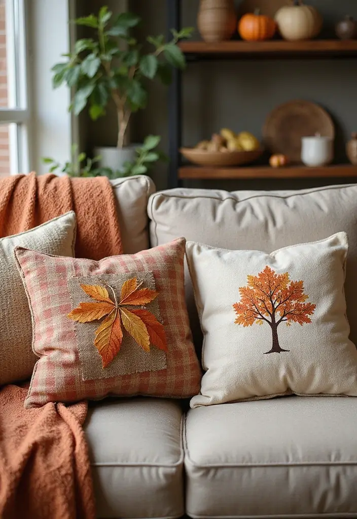 27 Sofa Decorating Ideas with Pillows That Transform Your Space 17 27 Sofa Decorating Ideas with Pillows That Transform Your Space - 17. Seasonal Themes