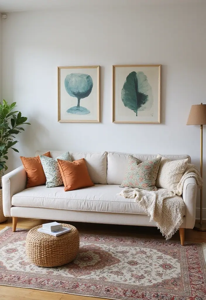 27 Sofa Decorating Ideas with Pillows That Transform Your Space 20 27 Sofa Decorating Ideas with Pillows That Transform Your Space - 20. Coordinate with Other Decor Elements